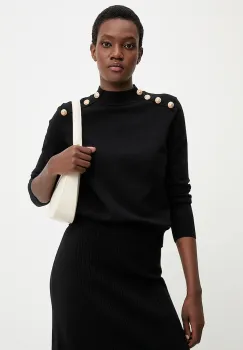 Answear.LAB pulover de casmir culoarea negru, cu turtleneck imagine