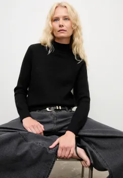 Answear.LAB pulover de casmir culoarea negru, cu turtleneck imagine