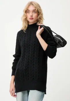 Answear.LAB pulover de casmir culoarea negru, cu turtleneck imagine
