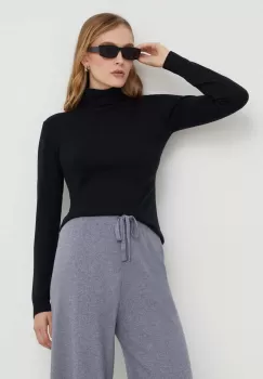 Answear Lab pulover de casmir culoarea negru, light, cu guler imagine