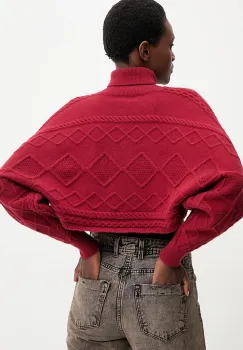 Answear.LAB pulover de casmir culoarea rosu, calduros, cu guler imagine