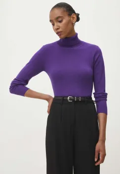 Answear Lab pulover de casmir culoarea violet, light, cu guler imagine