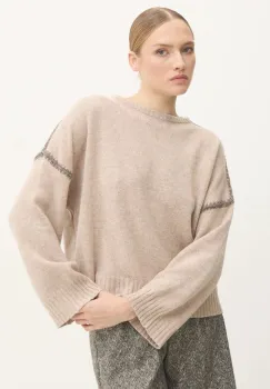 Answear Lab pulover de lana culoarea bej imagine