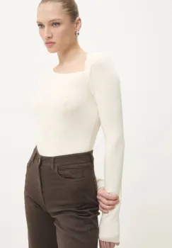 Answear Lab pulover de lana culoarea bej, light imagine