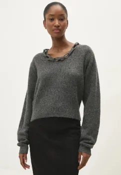 Answear Lab pulover de lana culoarea gri imagine