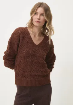 Answear Lab pulover de lana culoarea maro imagine