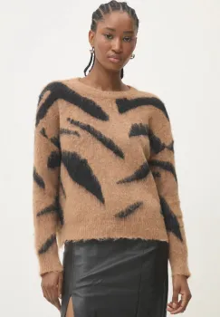 Answear Lab pulover de lana culoarea maro, light imagine