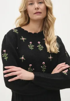 Answear Lab pulover de lana culoarea negru imagine