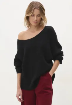 Answear Lab pulover de lana culoarea negru imagine