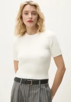 Answear Lab pulover din amestec de lana femei, culoarea alb imagine