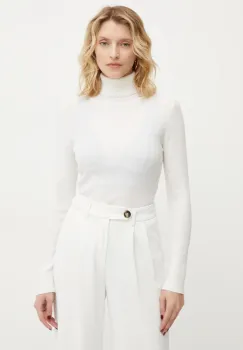 Answear Lab pulover din amestec de lana femei, culoarea bej, light, cu guler imagine