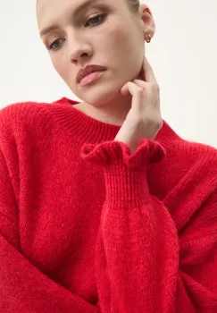 Answear Lab pulover din amestec de lana femei, culoarea rosu imagine