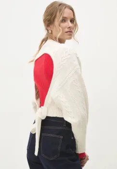 Answear Lab pulover femei, culoarea alb imagine