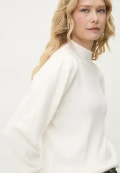 Answear Lab pulover femei, culoarea alb, cu turtleneck imagine