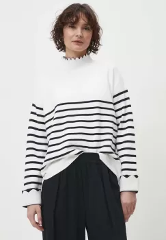 Answear Lab pulover femei, culoarea alb, light, cu guler imagine