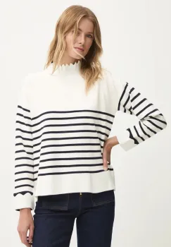 Answear Lab pulover femei, culoarea alb, light, cu guler imagine