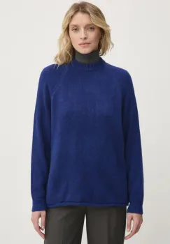 Answear Lab pulover femei, culoarea albastru marin imagine