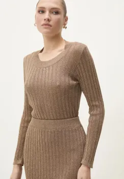 Answear Lab pulover femei, culoarea auriu, light imagine