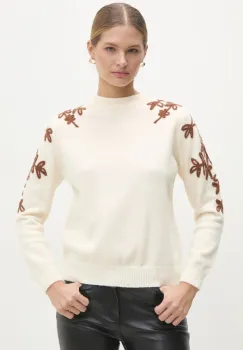 Answear Lab pulover femei, culoarea bej imagine