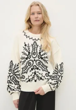 Answear Lab pulover femei, culoarea bej imagine