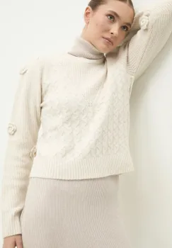 Answear Lab pulover femei, culoarea bej imagine