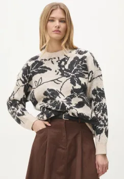 Answear Lab pulover femei, culoarea bej, calduros imagine