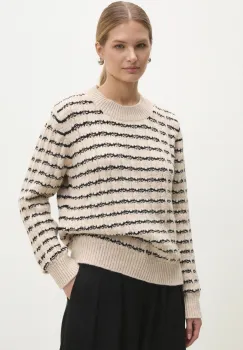 Answear Lab pulover femei, culoarea bej, calduros imagine