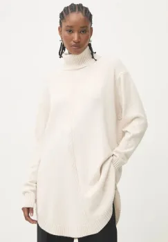 Answear Lab pulover femei, culoarea bej, cu guler imagine