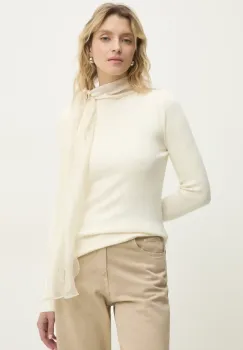 Answear Lab pulover femei, culoarea bej imagine