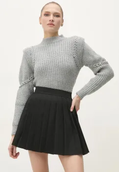 Answear Lab pulover femei, culoarea gri, cu turtleneck imagine