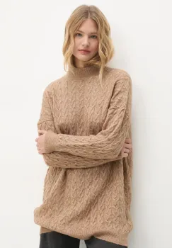 Answear Lab pulover femei, culoarea maro imagine