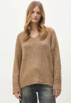 Answear Lab pulover femei, culoarea maro, calduros imagine