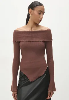 Answear Lab pulover femei, culoarea maro, light imagine