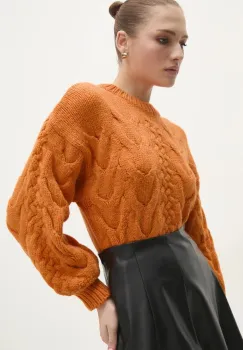 Answear Lab pulover femei, culoarea portocaliu, calduros imagine