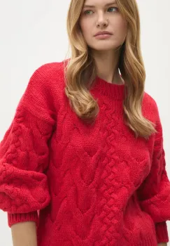 Answear Lab pulover femei, culoarea rosu, calduros imagine