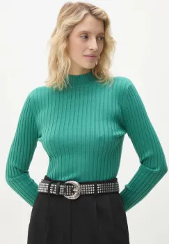 Answear Lab pulover femei, culoarea verde, light, cu turtleneck imagine