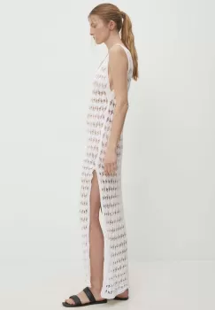 Answear Lab rochie culoarea alb, maxi, drept imagine