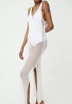 Answear Lab rochie culoarea alb, maxi, drept imagine