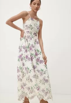 Answear Lab rochie culoarea alb, maxi, evazati imagine