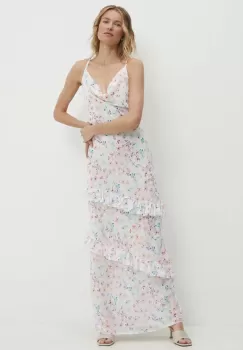 Answear Lab rochie culoarea alb, maxi, evazati imagine