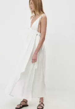 Answear Lab rochie culoarea alb, maxi, evazati imagine