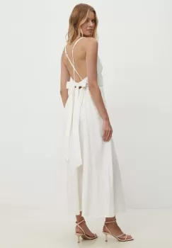 Answear Lab rochie culoarea alb, maxi, evazati imagine