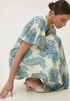 Answear Lab rochie culoarea alb, maxi, evazati imagine