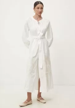 Answear Lab rochie culoarea alb, maxi, evazati imagine