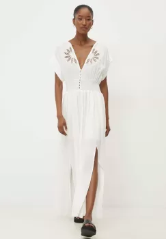 Answear Lab rochie culoarea alb, maxi, evazati imagine