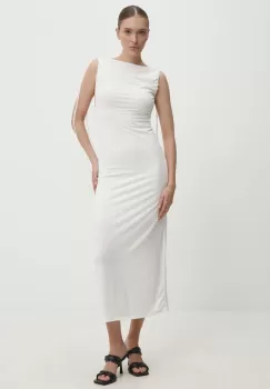 Answear Lab rochie culoarea alb, maxi, mulata imagine