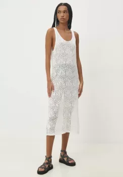 Answear Lab rochie culoarea alb, midi, drept imagine