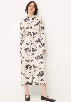 Answear Lab rochie culoarea alb, midi, evazati imagine