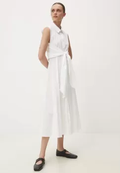 Answear Lab rochie culoarea alb, midi, evazati imagine