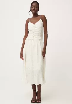 Answear Lab rochie culoarea alb, midi, evazati imagine